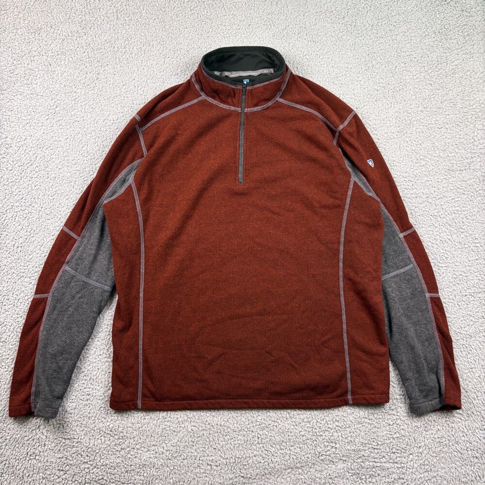 Kuhl 1/4 Zip Mens Extra Large Red Revel Fleece Pullover Kasmira Long Sleeve